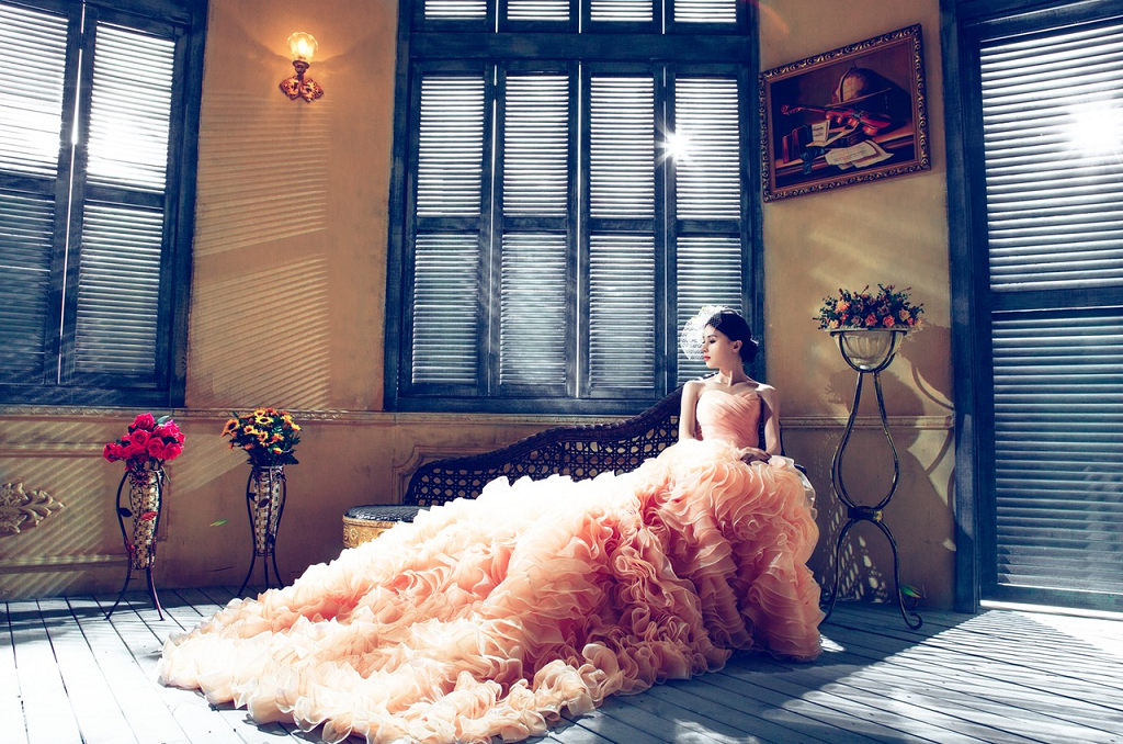 girl in long dress