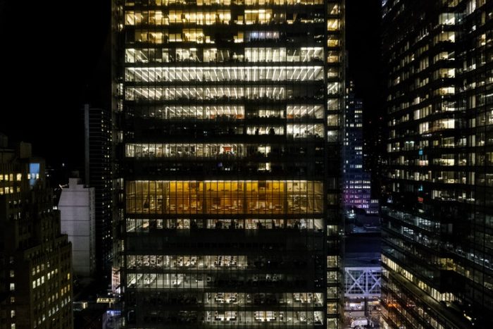 building lights at night