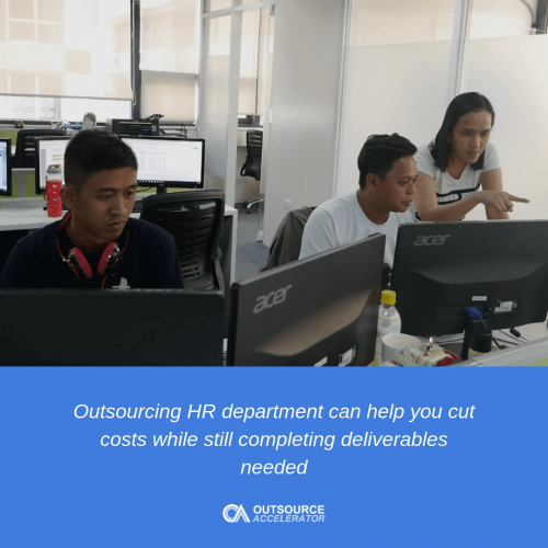 Services typically offered when outsourcing HR