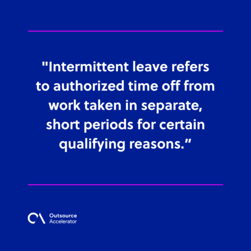 How does intermittent leave work