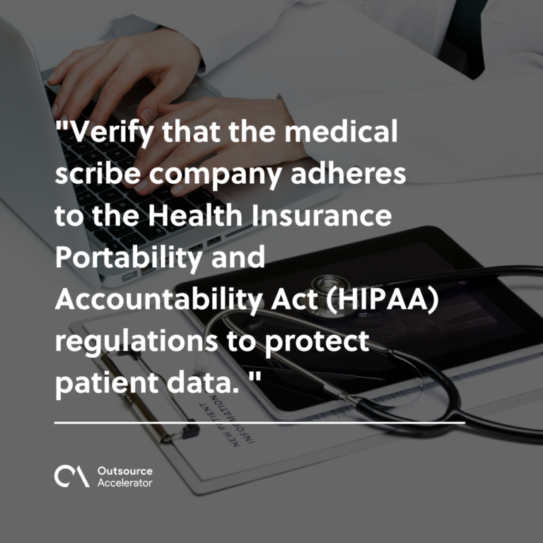 Top 10 Medical Scribe Companies In 2024 Outsource Accelerator   HIPAA Compliance 768x768 