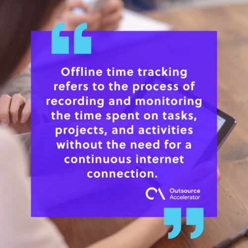 What is offline time tracking