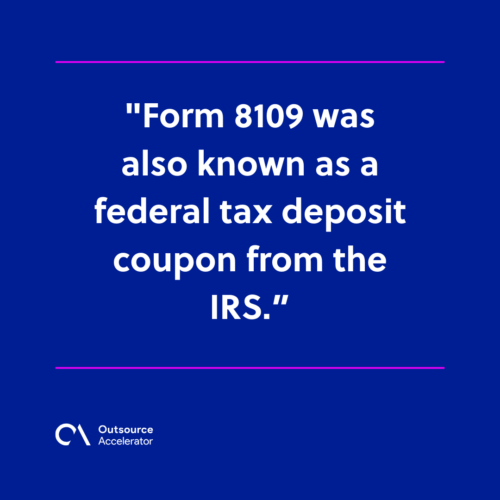 Form 8109 explained
