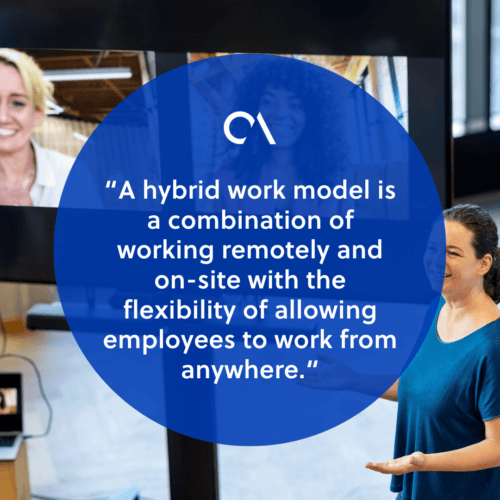 What is a hybrid work model
