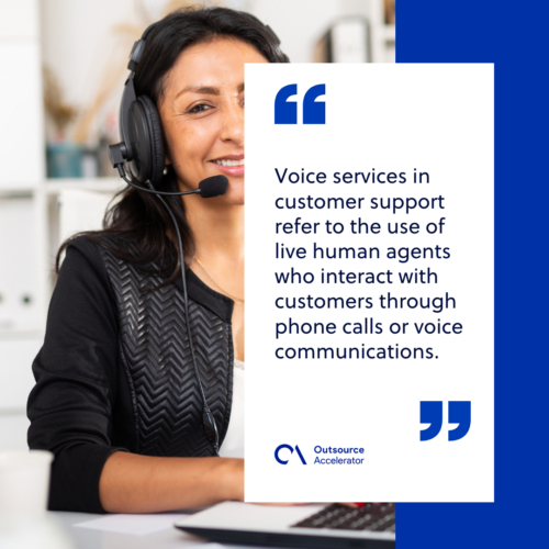 What are voice services in customer support
