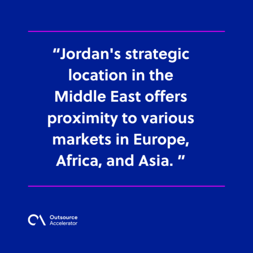 Advantages of outsourcing to Jordan