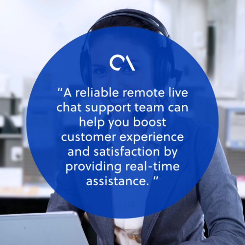 Roles of a remote live chat support team