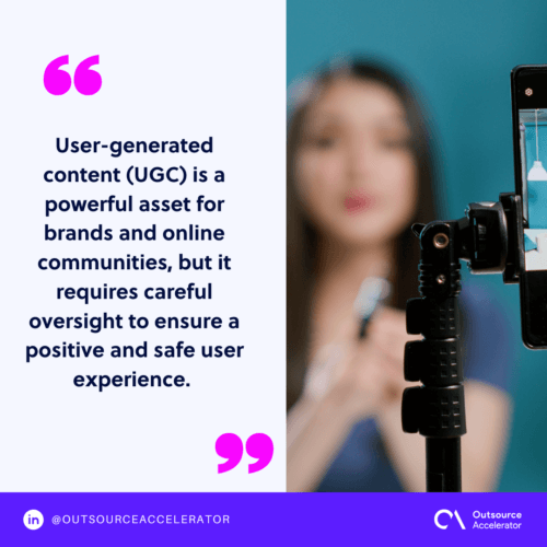 What user-generated content moderators do