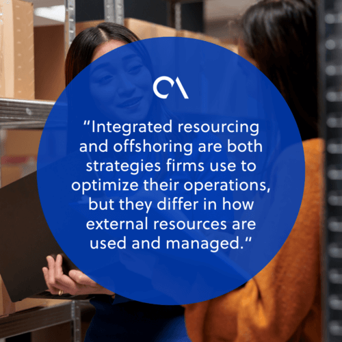 Integrated resourcing vs. Offshoring 